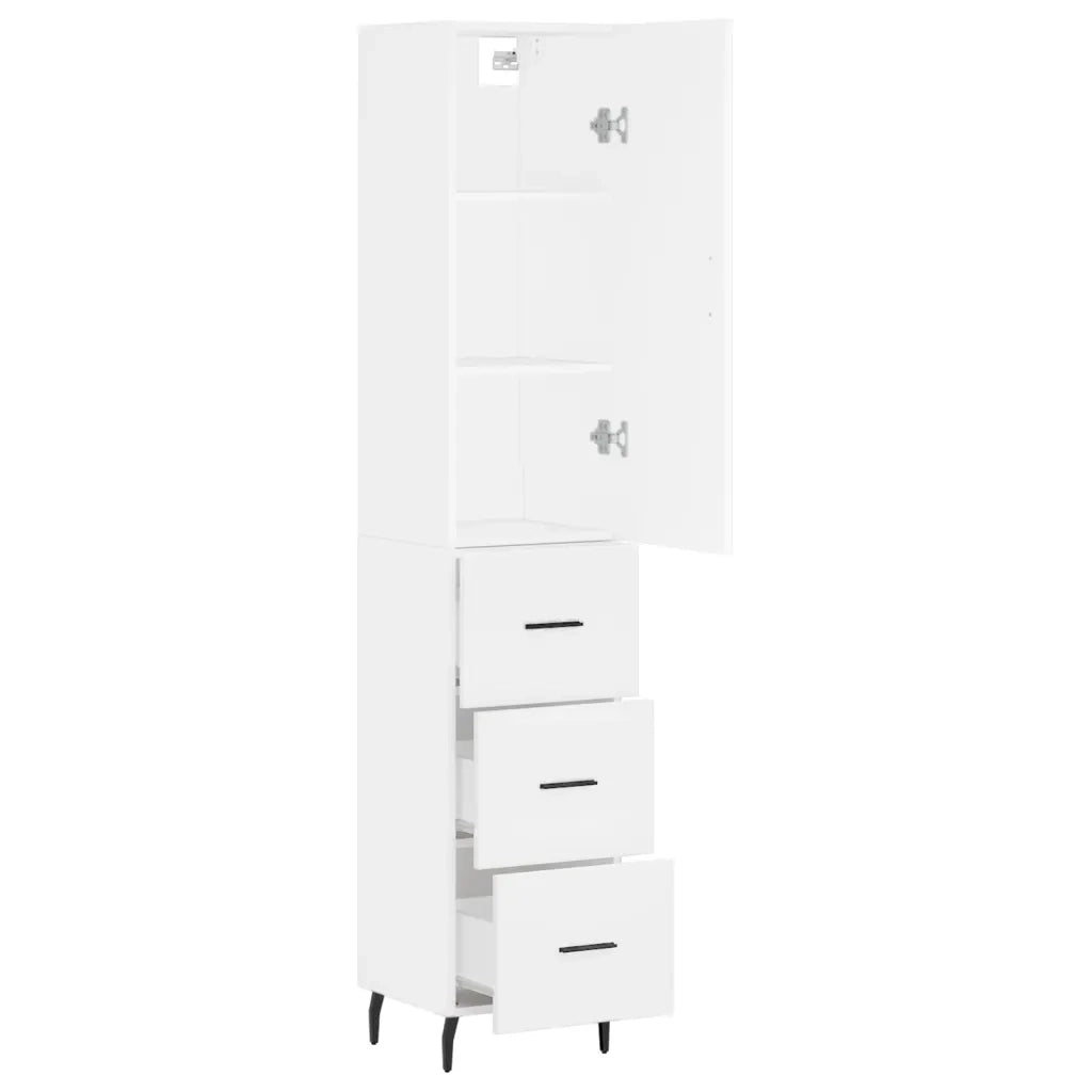 Credenza Bianca 34,5x34x180 cm in Legno Multistrato 3198865