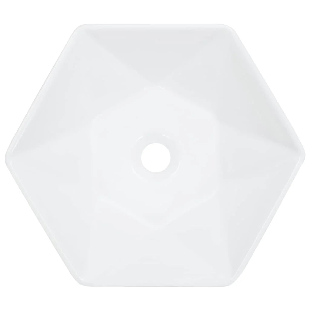 Lavabo da appoggio per l'interno del bagno cabina doccia cabina WC 41 x 36,5 cm ceramica bianca 02_0002622
