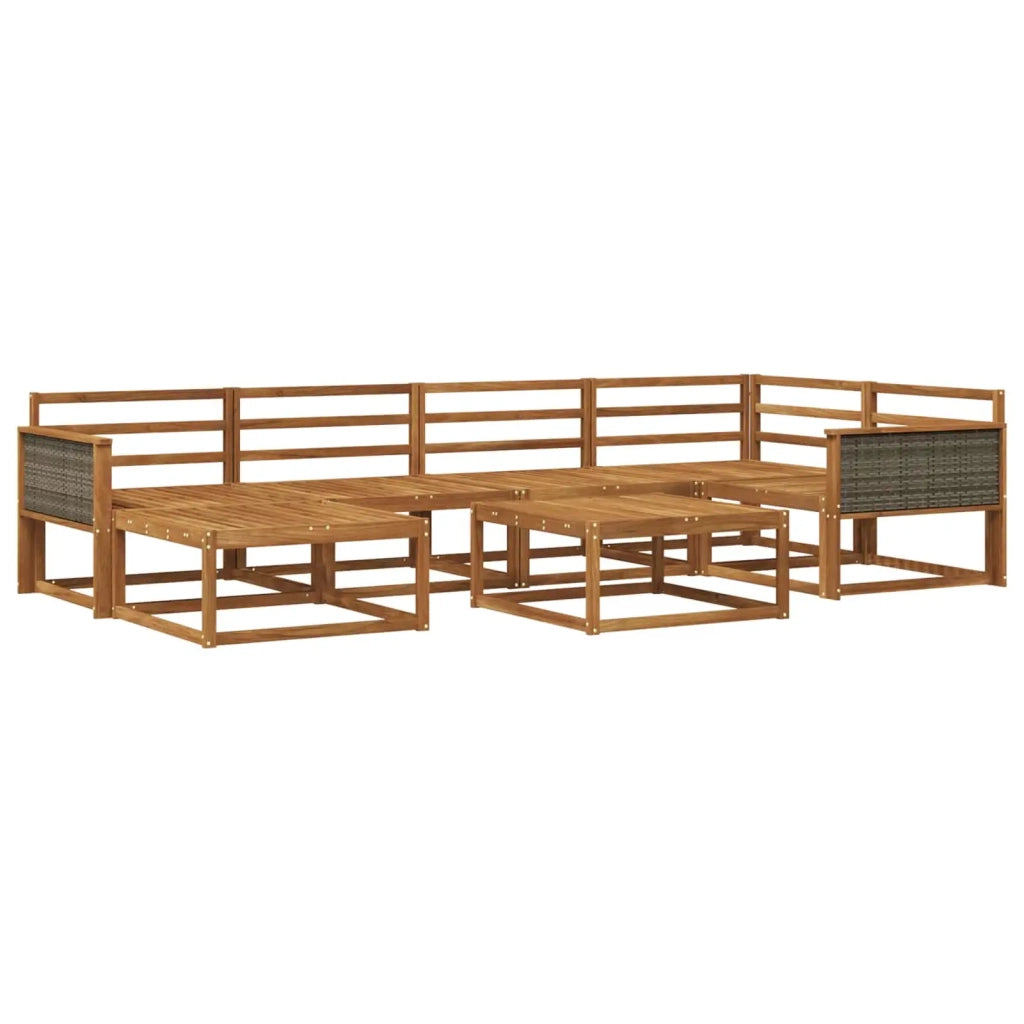 Set di divani da esterno 7 pcs Naturale 3382717