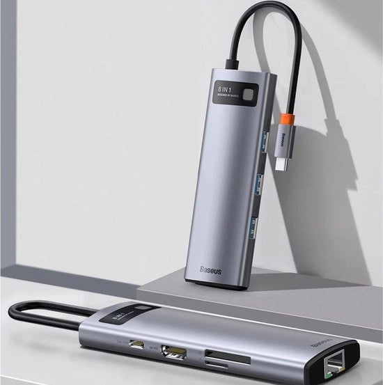 Divisore USB 8 in 1 | Stazione di dock | Divisore USB per laptop | 6 porte | Hub USB 3.0