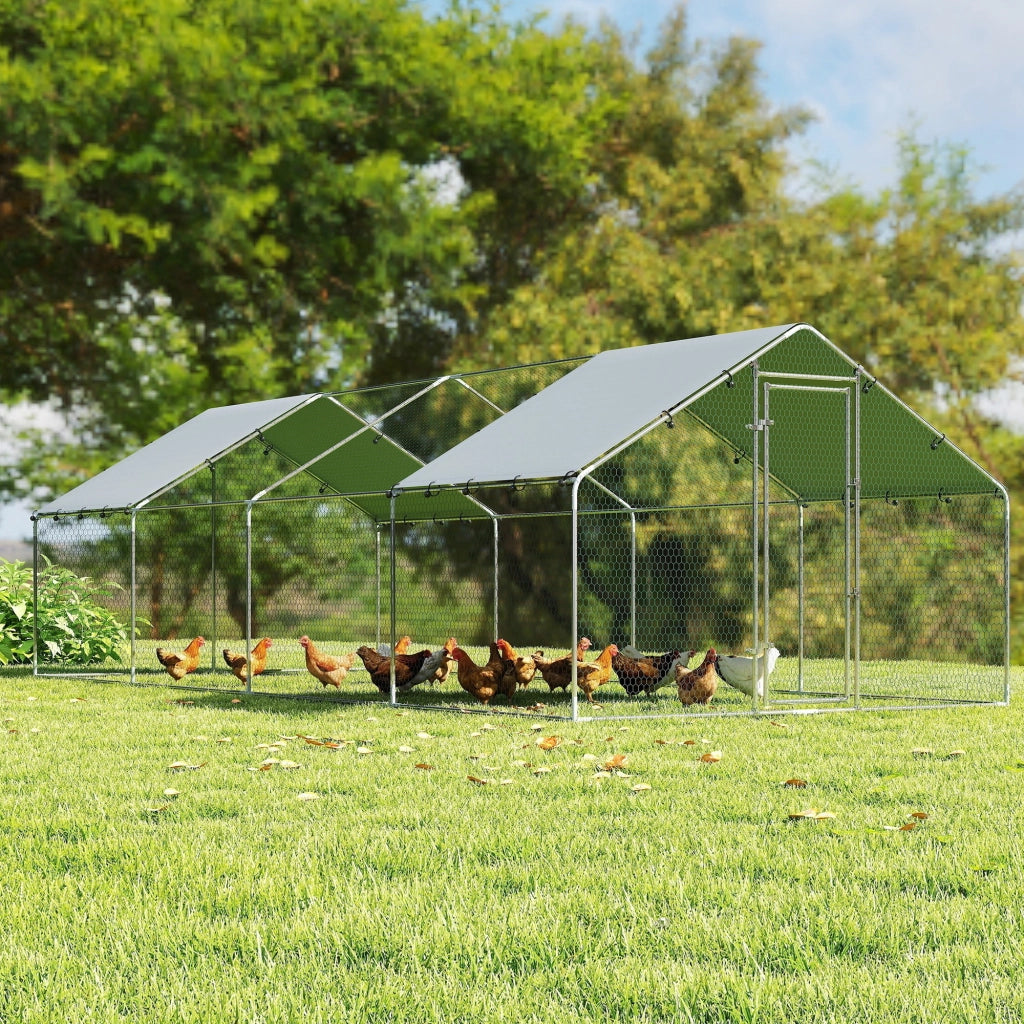 Pollaiolo per Esterno Grande in Acciaio Galvanizzato ¨C zephmum ¨C Grigio 6.8x3x1.9 m