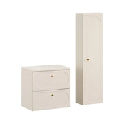 Set da bagno TORNADO beige: mobile sottolavabo 60cm + piano per lavabo + colonna contenitore