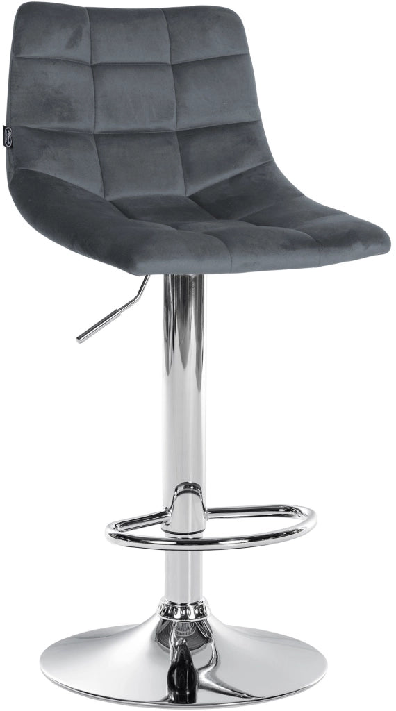 2er Set Barhocker Jerry Samt chrom