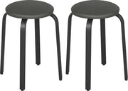 Set di 2 Sedie da Cucina con Sedia a Scaffale - Colore Grigio - 29 x 47cm (L x Altezza)