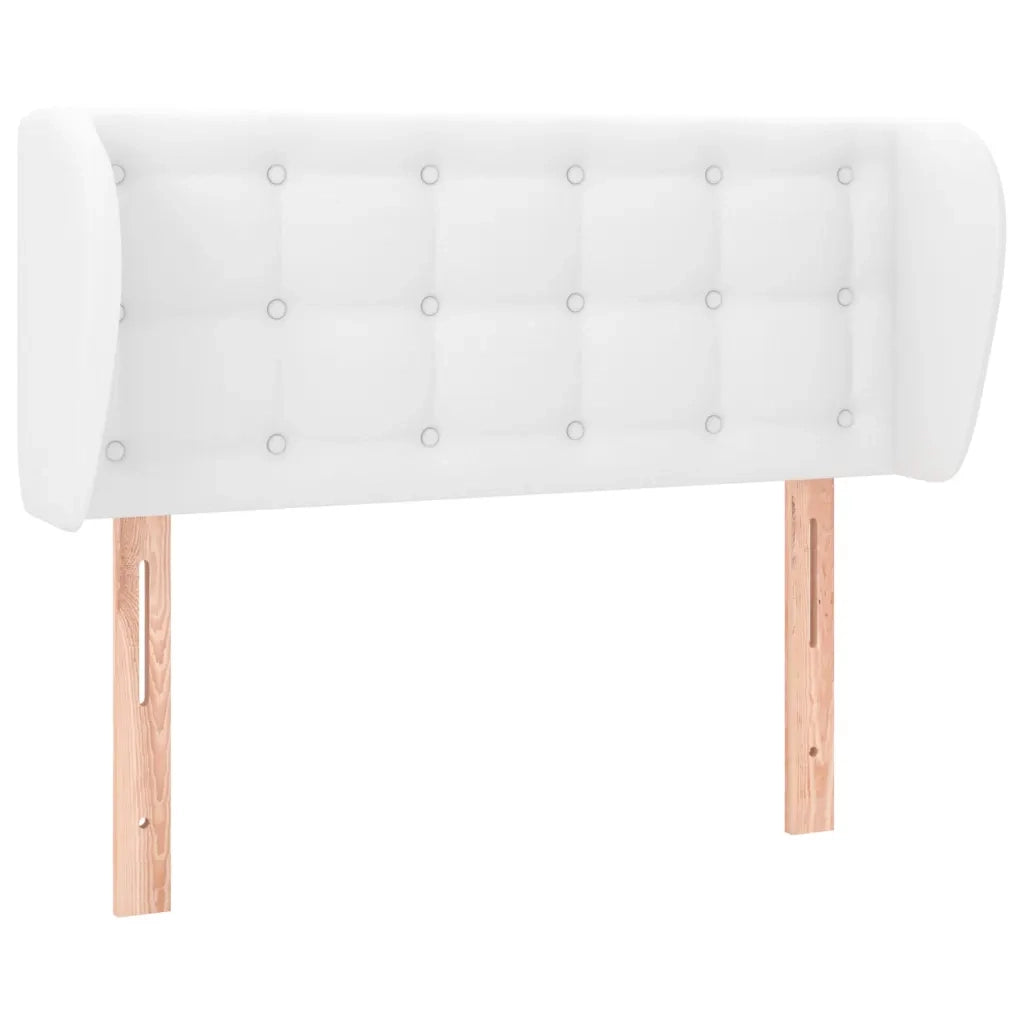Testiera | Testata ad Orecchio Bianca 83x23x78/88 cm in Similpelle