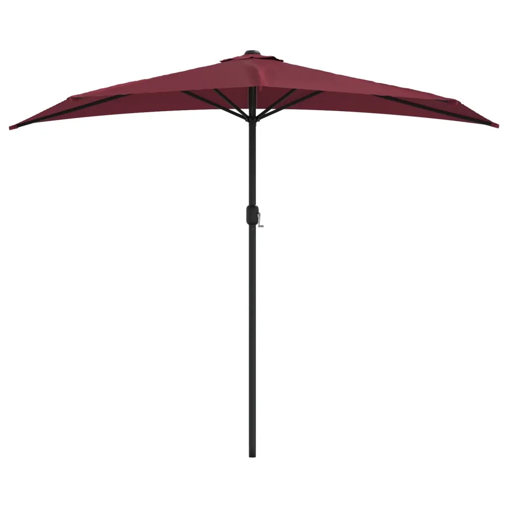 Ombrellone Balcone Palo in Alluminio Bordò 270x144x222cm a Metà 312498