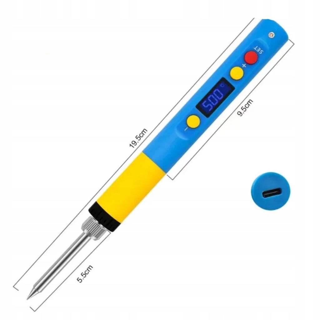 Saldatore Smart T65-BC2 – LCD 65W 500°C | USB-C, Powerbank | Elemento Riscaldante Ceramico, Auto-Ibernazione
