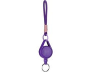 Armband in nylon con cavo in acciaio retrattile - blu - catena per chiavi - supporto per badge
