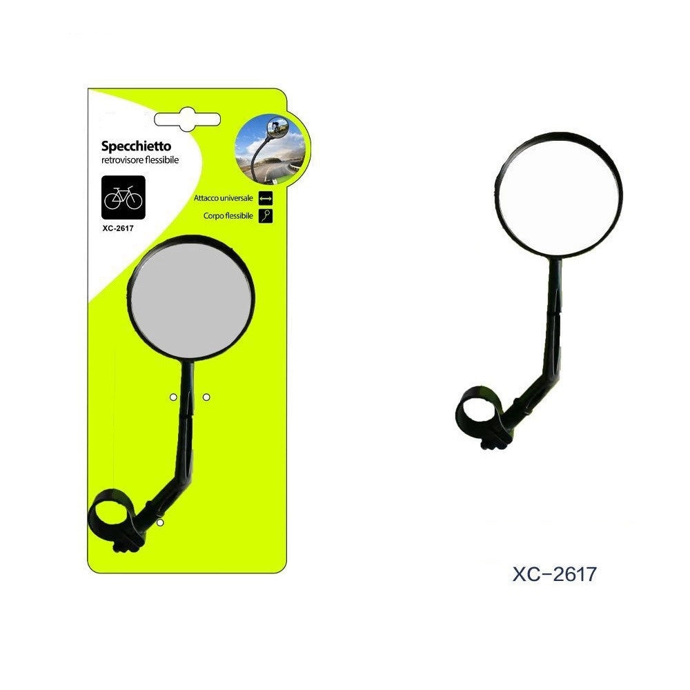 Trade Shop - Specchietto Retrovisore Corpo Flessibile Attacco Universale Bicicletta Xc-2617 -