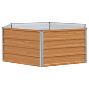 Fioriere | Cassetta per fiori | Letto rialzato da giardino Aspetto legno 129 x 129 x 45 cm
