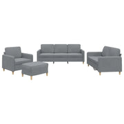 Set di Divani 4 pz con Cuscini Grigio Chiaro in Tessutocod mxl 111780