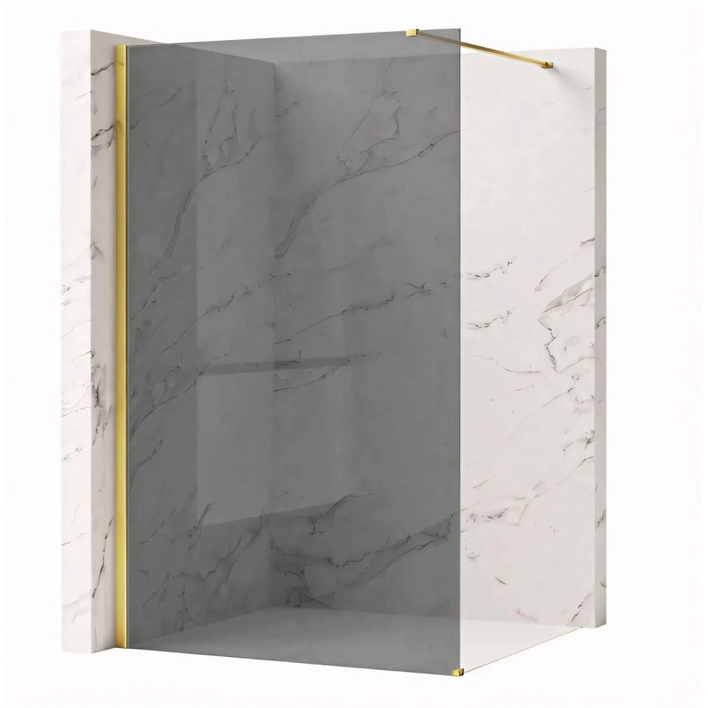 Parete Doccia Rea Flexi Grey / Gold 100