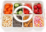 Scaletta per conservazione con coperchio - snackboard con contenitori - divisione in plastica - contenitore di conservazione cassa di scorta - organizzatore per snack - biscotti per vegetariani - noci frutta (grande)