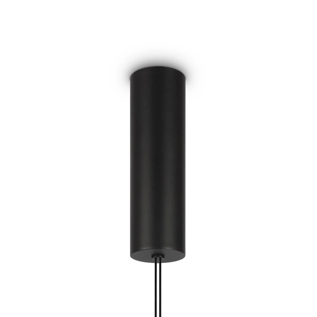 Lampadario A Sospensione Moderno Supersymmetry Alluminio Nero 1 Luce Led 17W