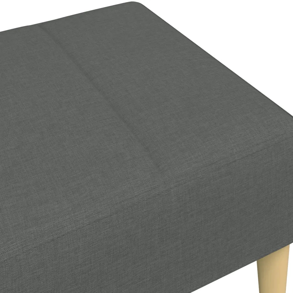 Poggiapiedi Grigio Scuro 77x55x31 cm in Tessuto