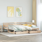 Divano Letto Estraibile con Cassetti senza Materasso 90x190 cm