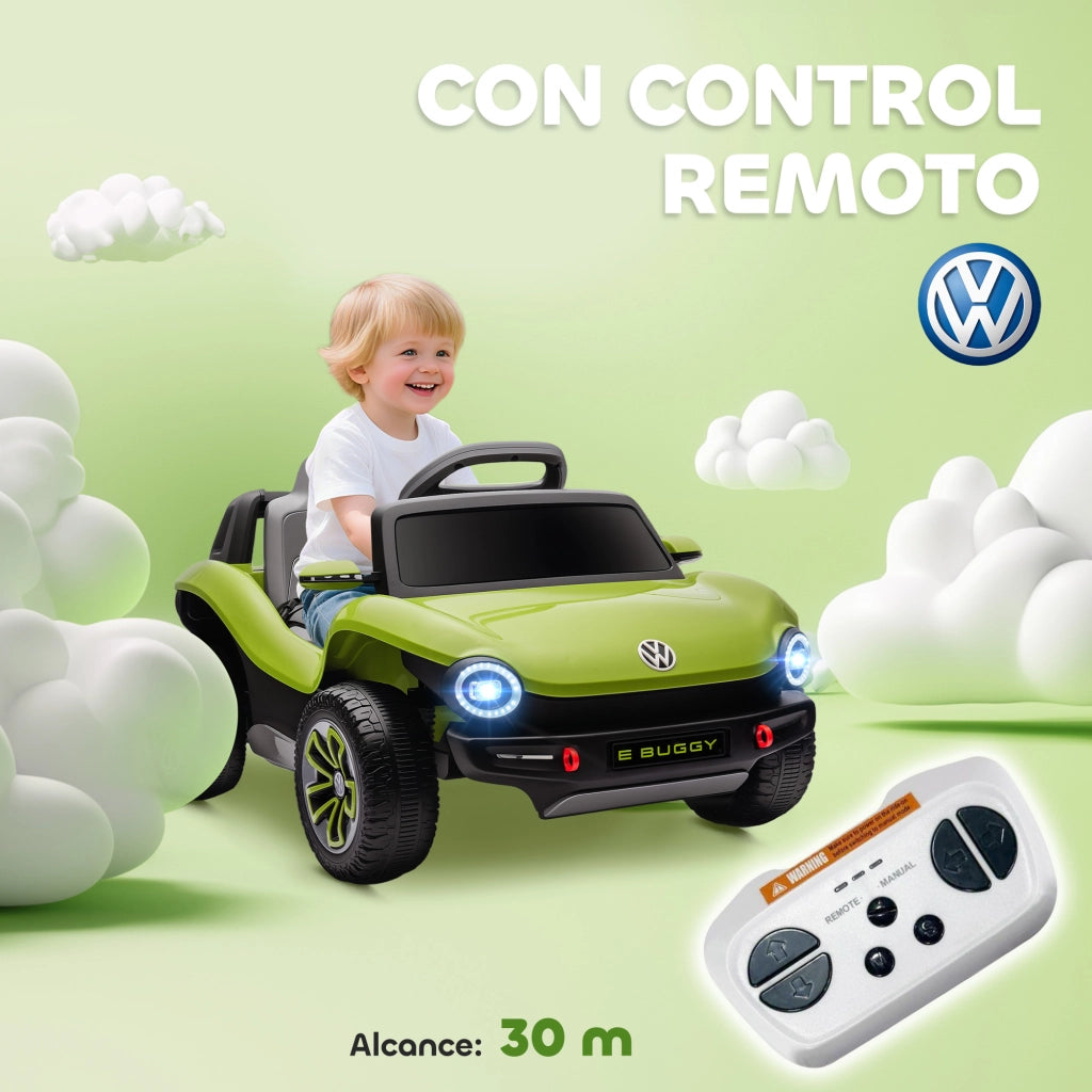 Auto Elettrica per Bambini Volkswagen E-Buggy 12V ¨C Zephmum ¨C Verde con Telecomando