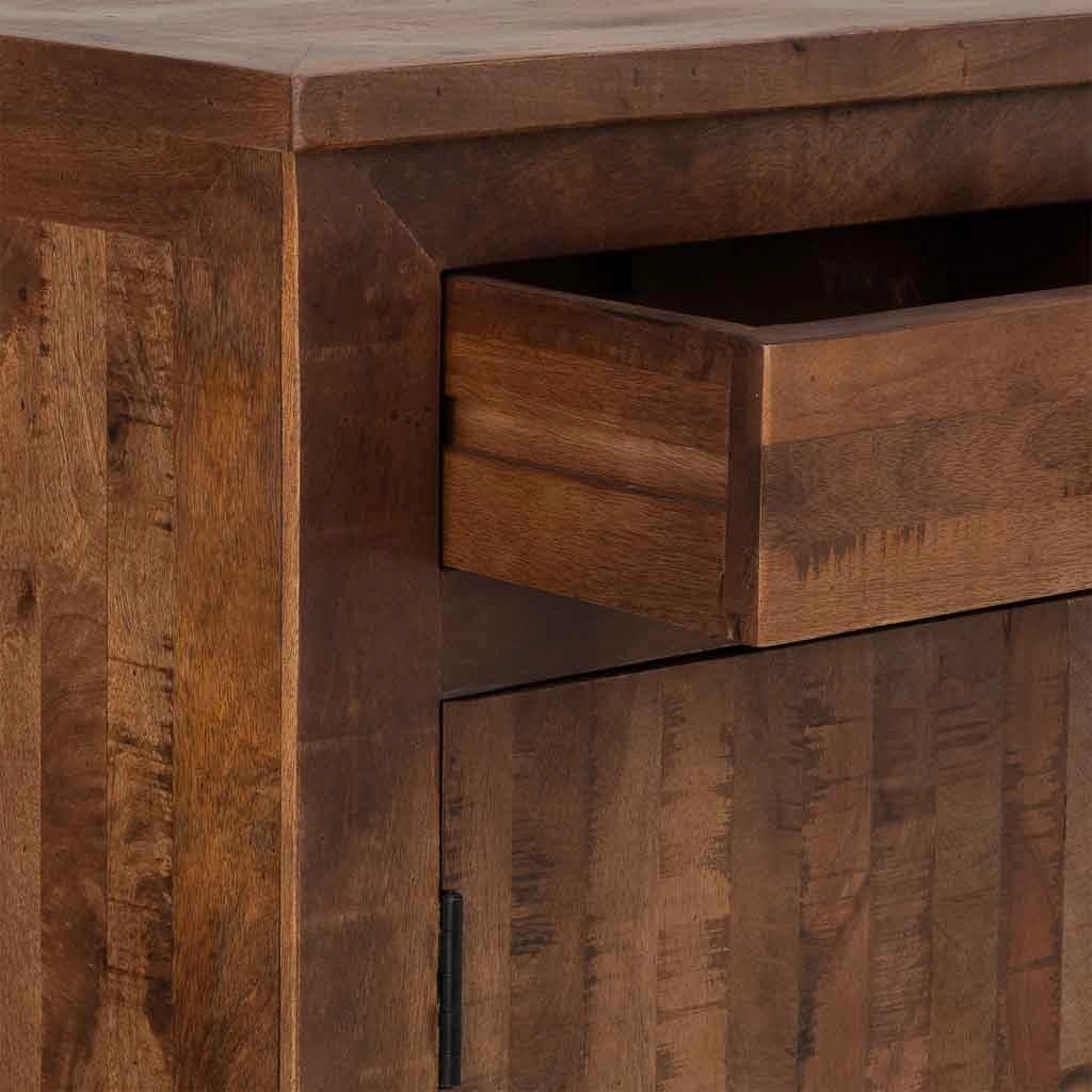 Credenza in legno naturale 155x36x102