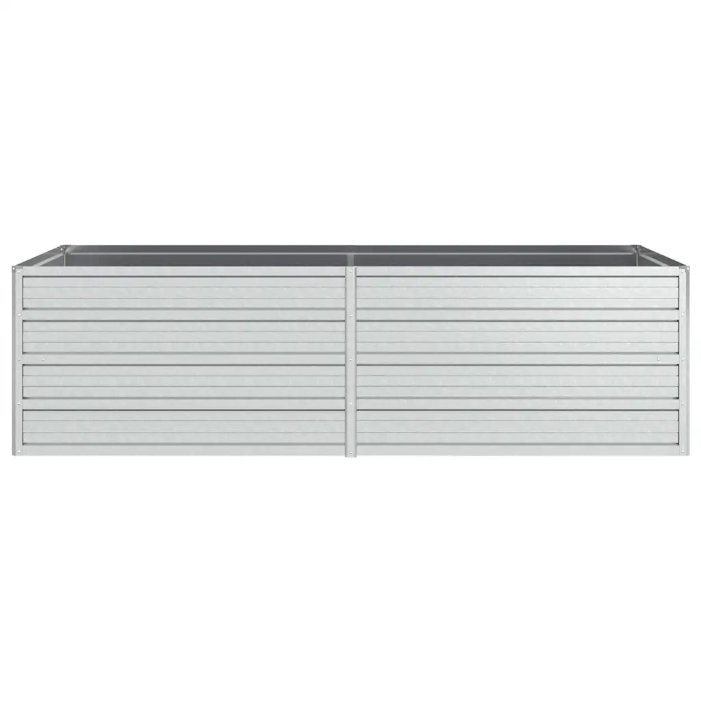 Letto Rialzato Giardino 160x80x45 cm in Acciaio Zincato Argento 316884
