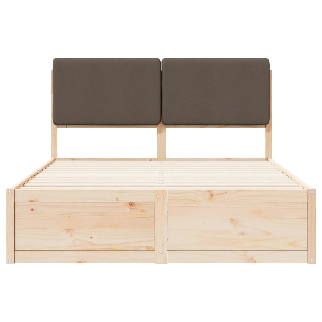 Letto con Testiera Rivestita Talpa 135 x 190 cm Pino massello 3398172