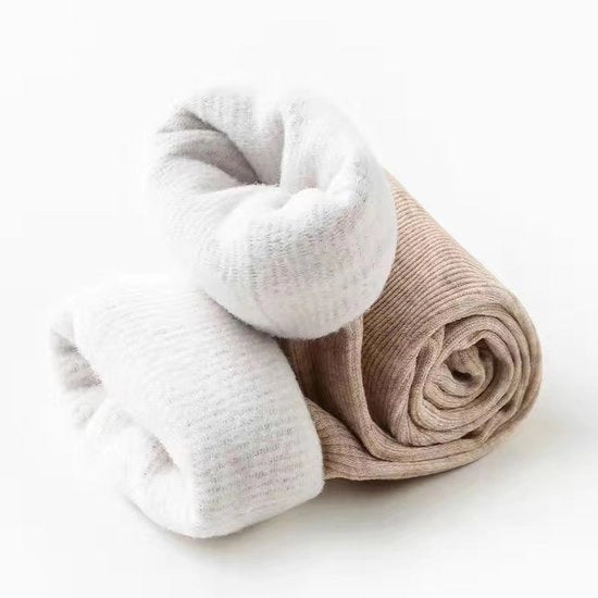 Set da calze per donna fino alla caviglia, imbottiti con fleece per il calore, morbidi e respiranti, con compressione leggera per effetto slanciante e modellante, 53cm