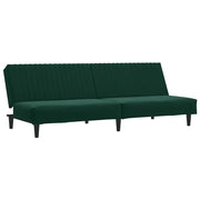 Divano letto | Sof¨¤ letto | Letto singolo a 2 Posti Verde Scuro in Velluto