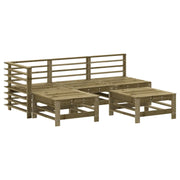 Set Salotto da Giardino 5 pz | Set di Mobili da Esterno in Legno Impregnato di Pino