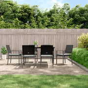 Sedie da Giardino con Cuscini 6pz Nere 54x62,5x89 cm Polyrattancod mxl 118233