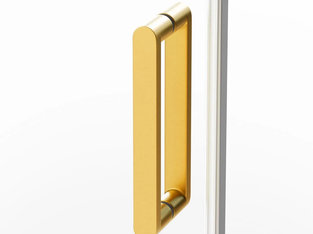 Box doccia angolare KENNA apertura al vertice 100x100 cm (95-100/95-100) oro spazzolato vetro trasparente