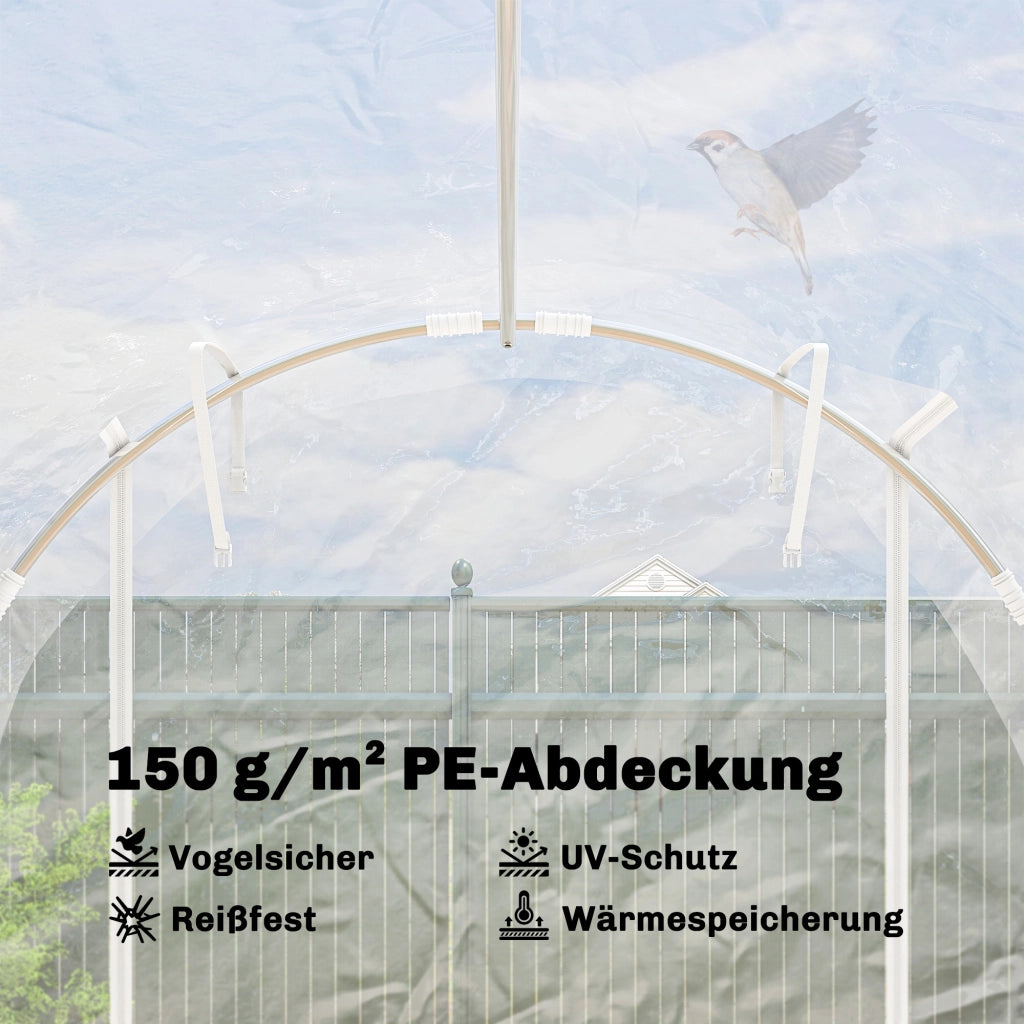 Serra polytunnel ¨C zephmum ¨C grigio acciaio 2x3x2m