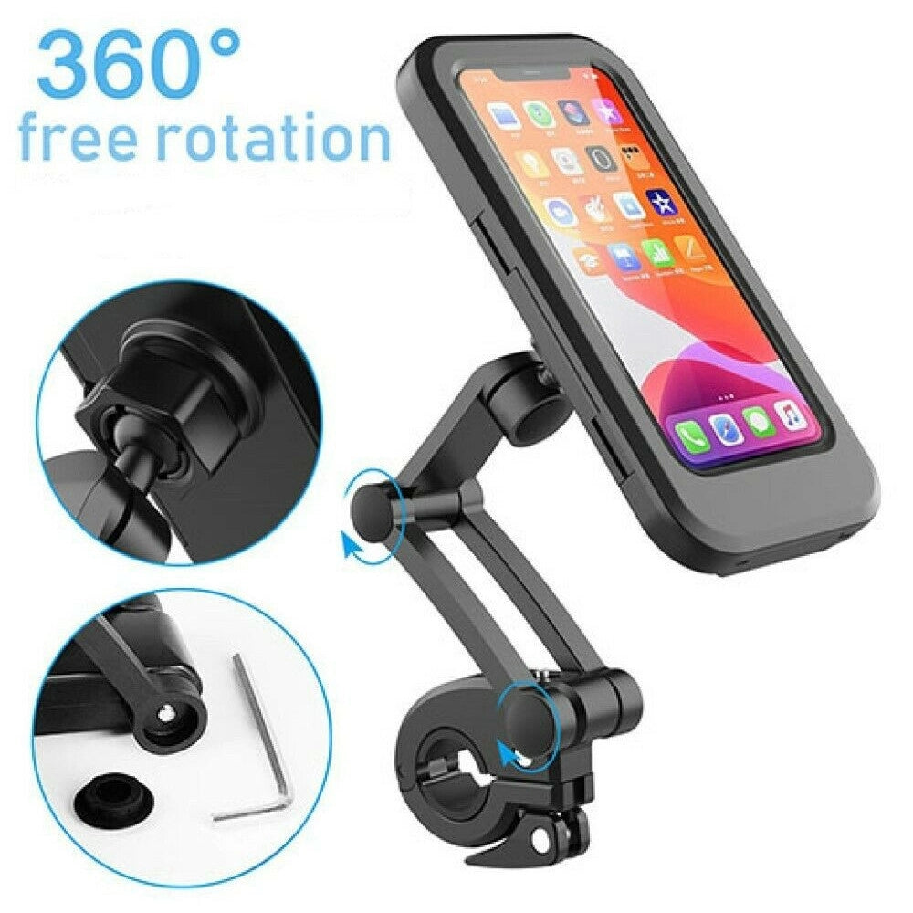 Trade Shop - Supporto Custodia Porta Cellulare Impermeabile Per Moto Bici Fino 6.7" Hl-69 -