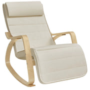 Sedia a dondolo con poggiapiedi regolabile (inclinazione 5°) portata massima 150 kg beige 12_0005850
