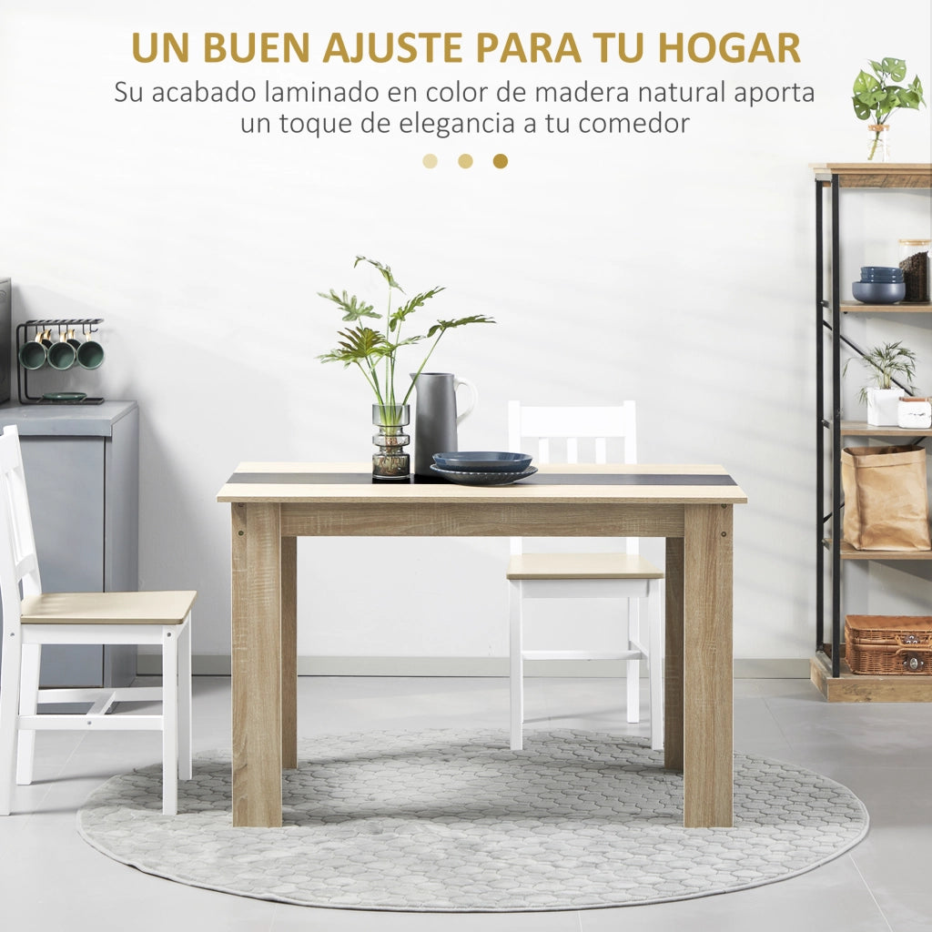 Tavolo da Pranzo Allungabile Moderno ¨C Zephmum ¨C Rovere e Nero 120x69x75 cm