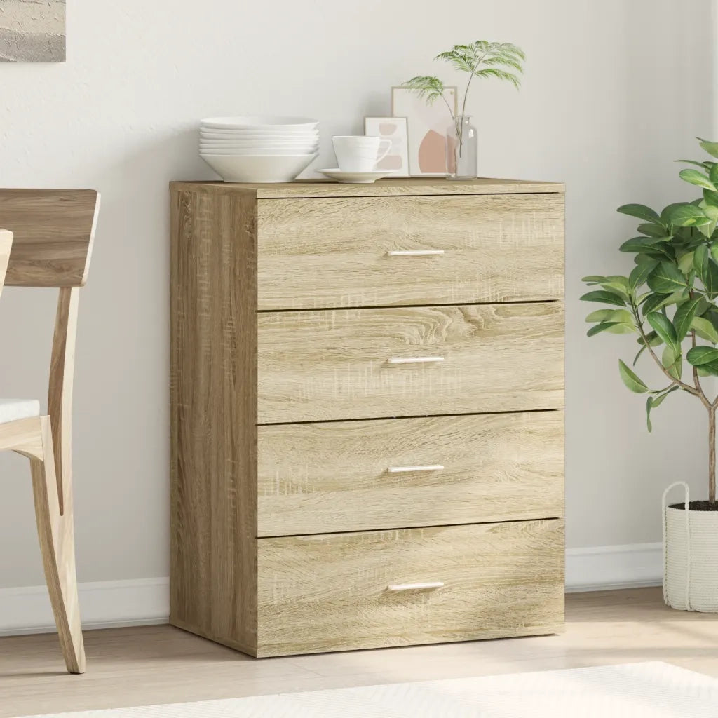 Credenza Rovere Sonoma 60x39x80 cm in Legno Multistrato 840529