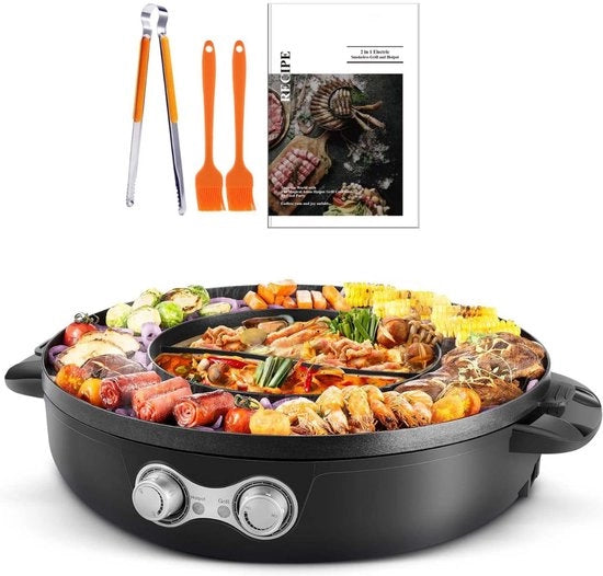Griglia elettrica per BBQ e hotpot gourmet