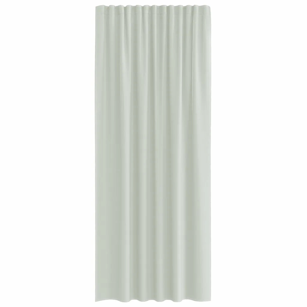 Tende in Voile con Tasche per Aste 2 pz Grigio Chiaro