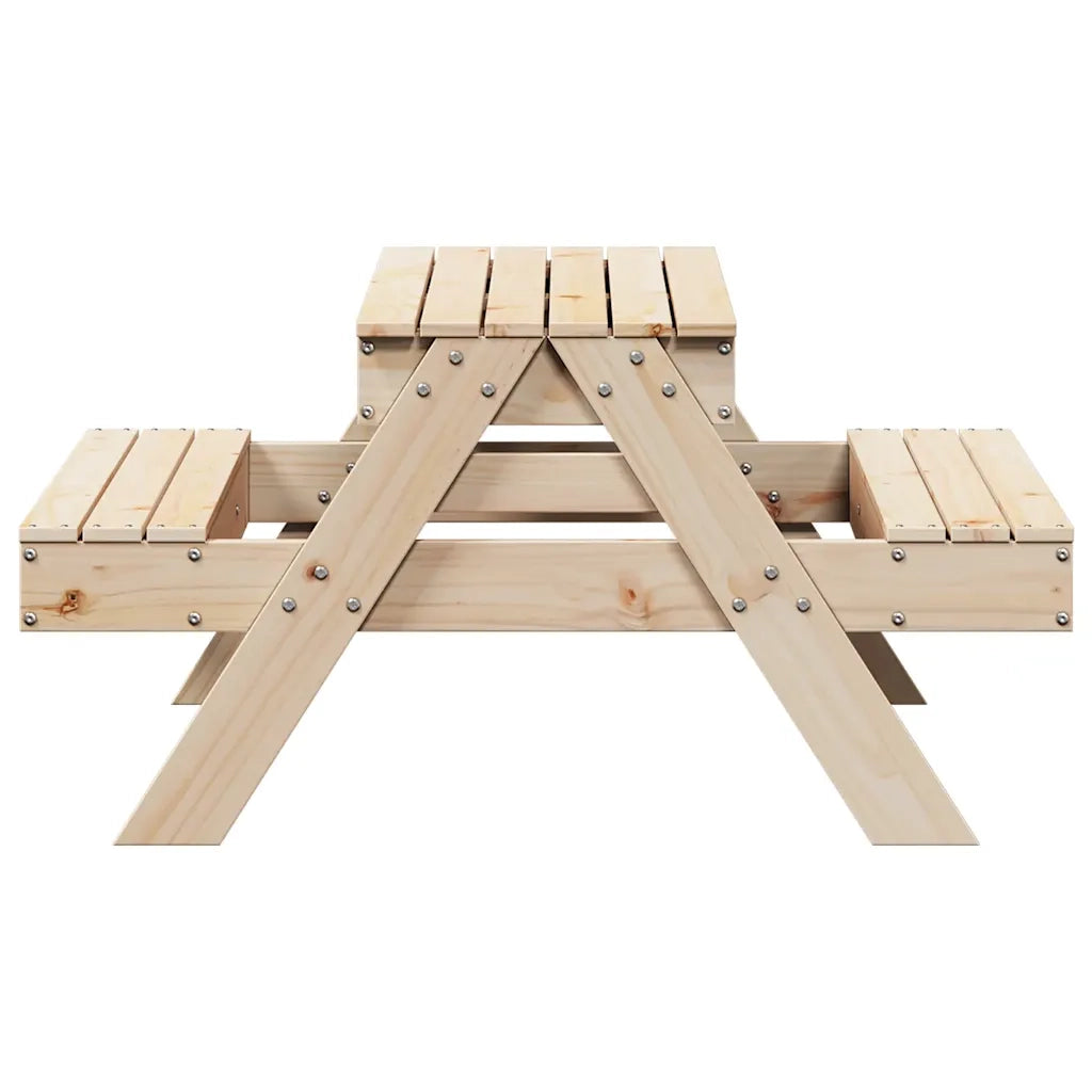 Tavolo Picnic con Sabbiera per Bambini Legno Massello di Pino 832592