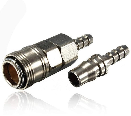 Gasslang 8 mm con Chiusura Rapida - Materiale in Ottone - Adatto per BBQ/Caravan - Resistente a Temperature Elevate - Resistenze allo Sfregamento e Impermeabile
