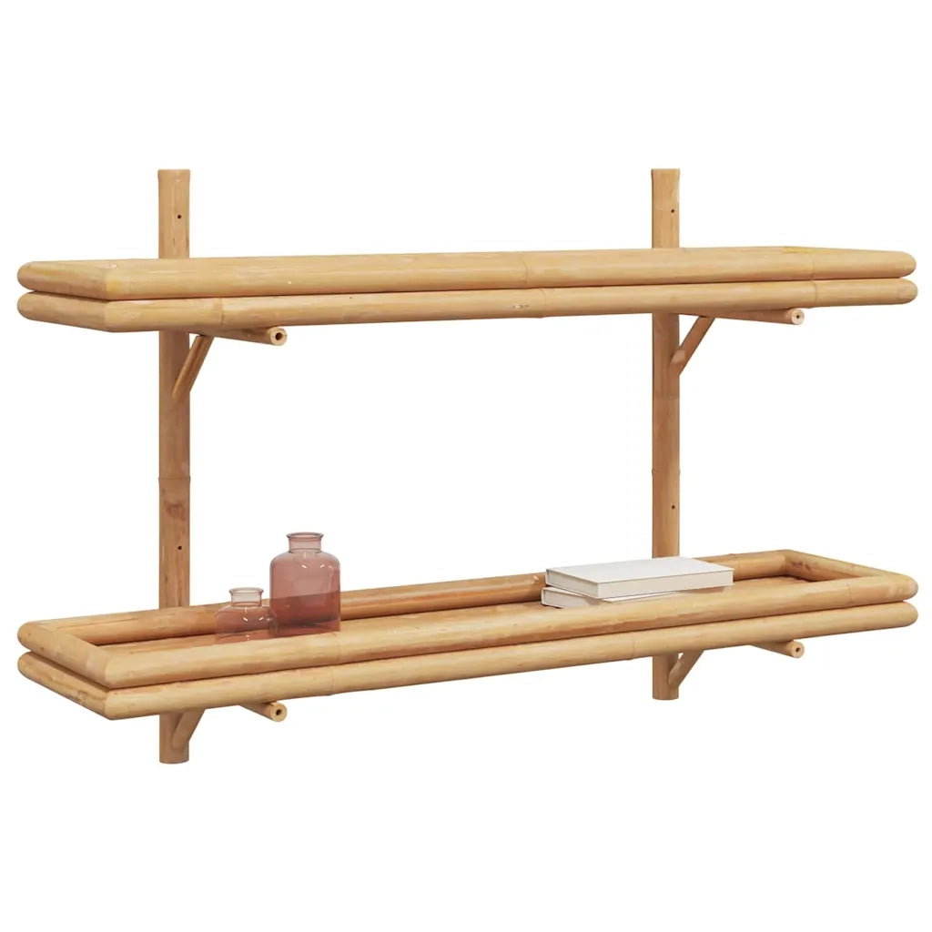 vidaXL Ripiano a Muro con lo scaffale Marrone 100 x 26 x 60 cm Bambù
