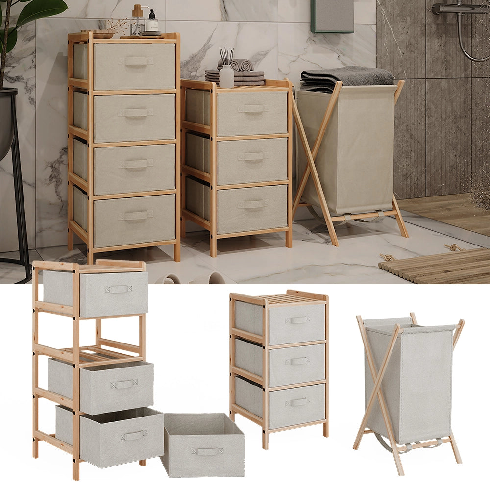 Vicco Set di mobili da bagno Beige 3 parti
