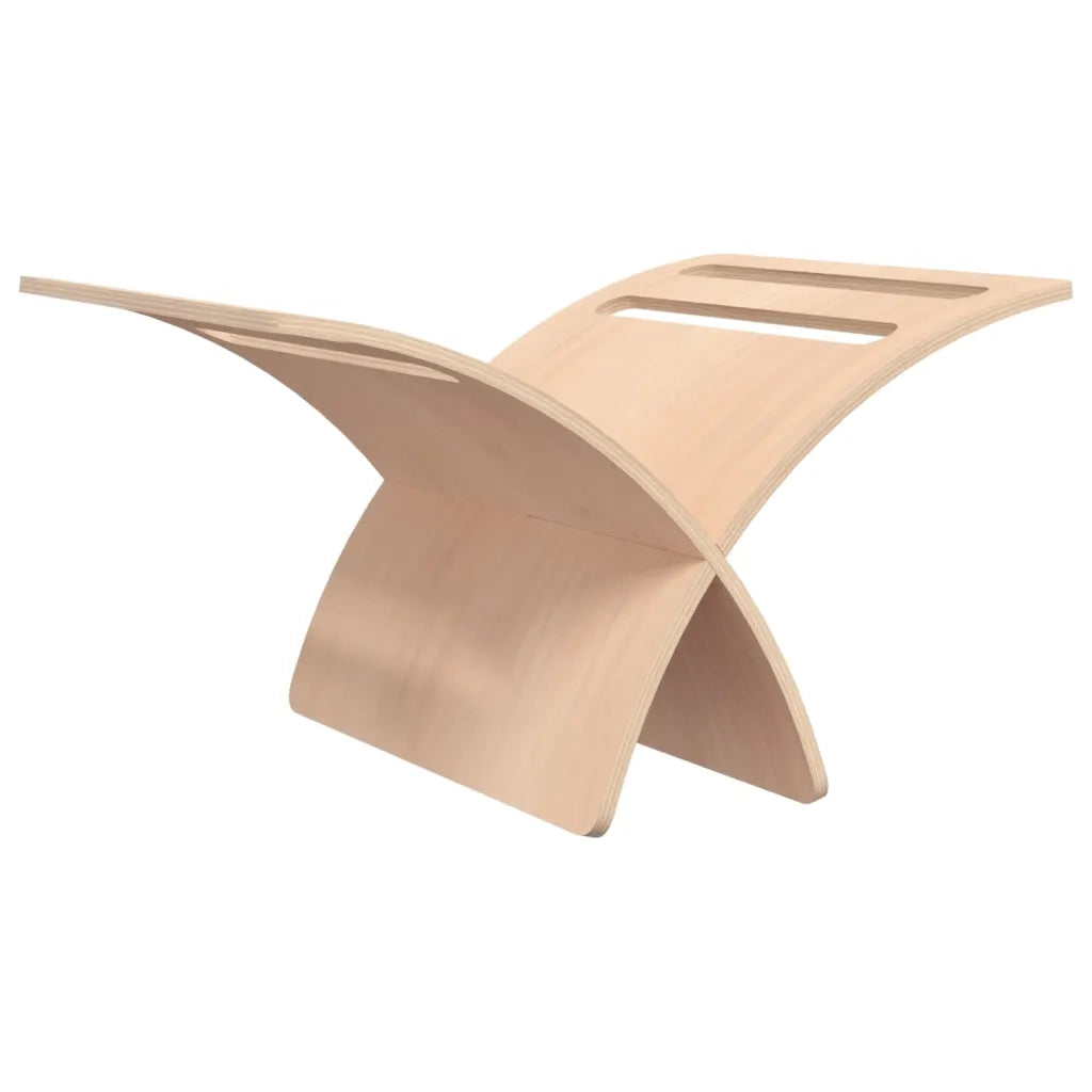 Portariviste da Pavimento in Legno Colore Naturale 241217