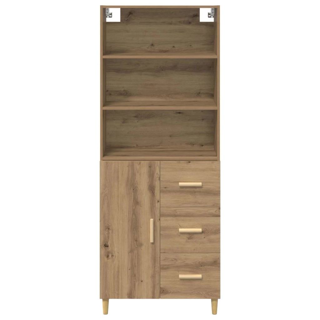 Credenza con cassetto Rovere artigianale 69,5 x 32,5 x 180 cm