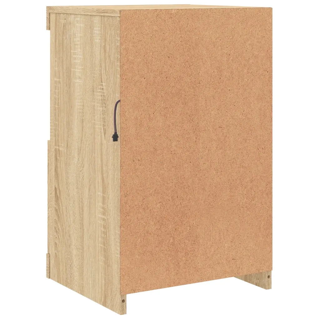 Armadietti con Luci LED 2pz Rovere Sonoma in Legno Multistrato 836635