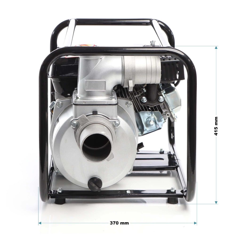 Pompa per acque nere a benzina 4kW 48.000 l/h Pompa da giardino con attacco da 80 mm (3")