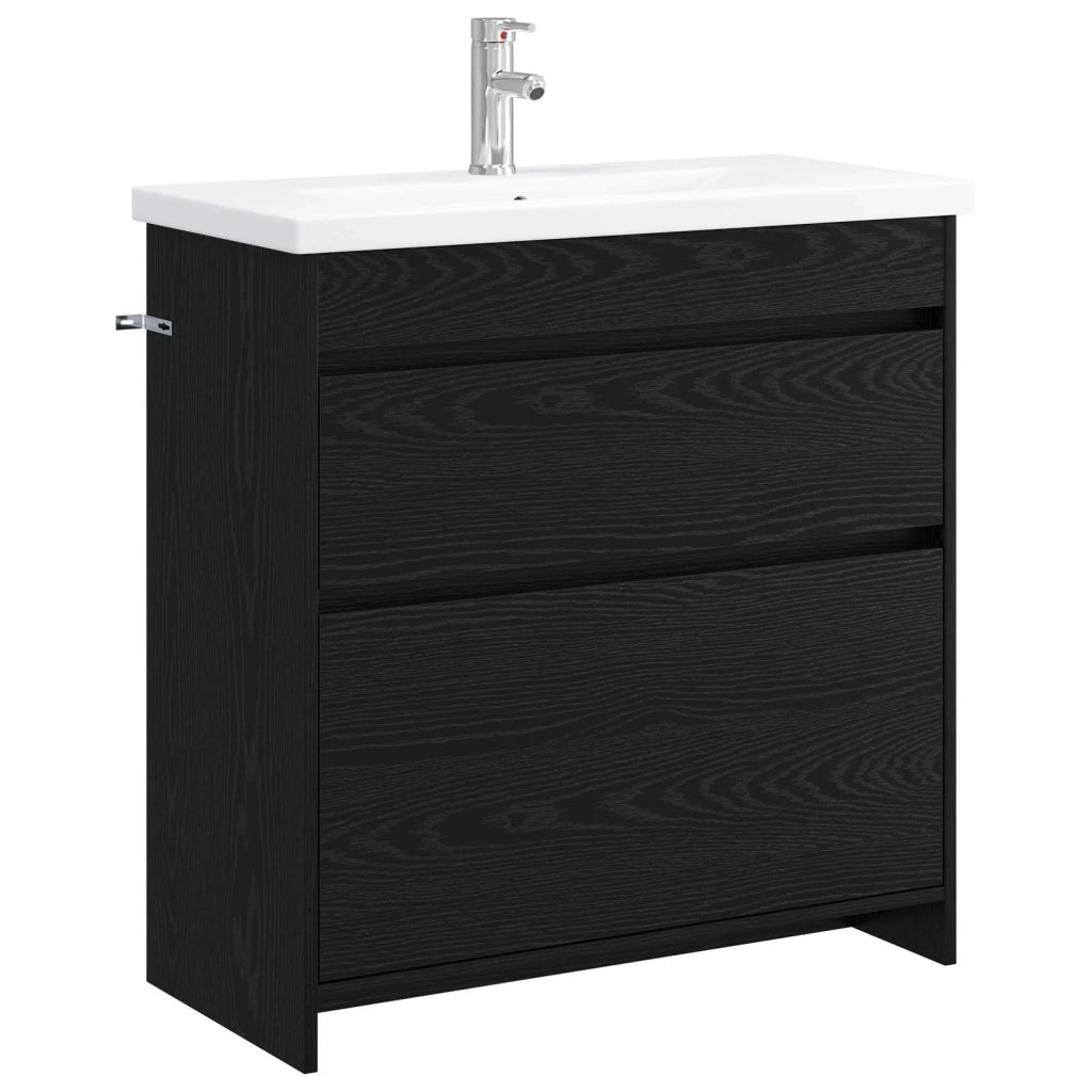 Set di mobili per il bagno Rovere Nero 81 x 40 x 84,5 cm 3404267