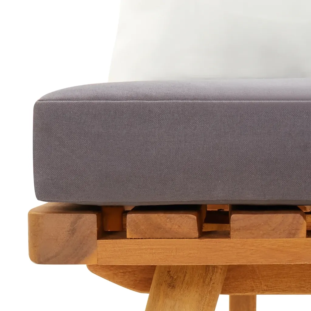 Sedia da Giardino con Cuscini in Legno Massello di Acacia CFW4725583