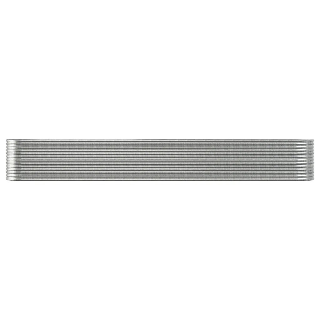 Letto Giardino Acciaio Verniciato a Polvere 512x80x68cm Argento 318977