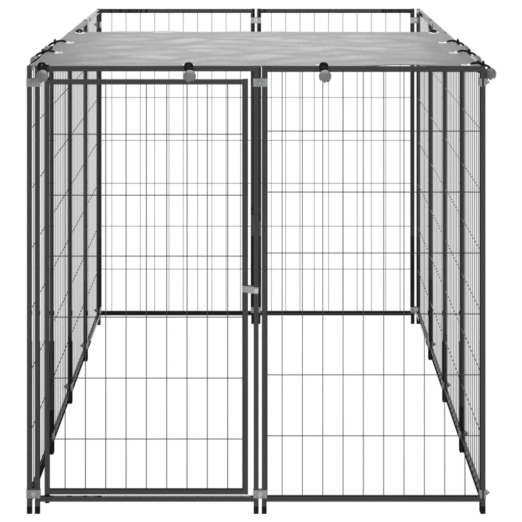 Gabbia/recinto per animali 2,42 m² acciaio nero 02_0041720