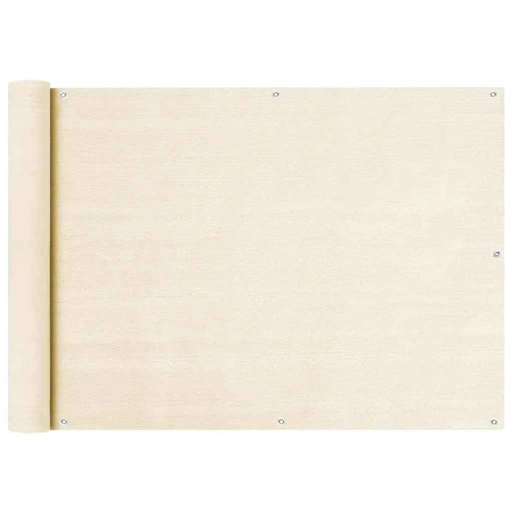 Schermo Frangivista per Balcone Crema 75x400 cm in HDPE  cod mxl 48145
