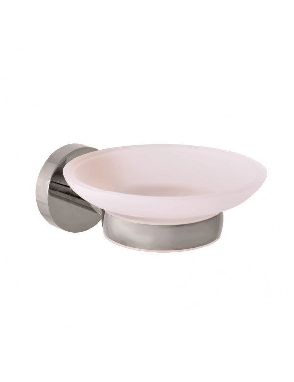 COLORADO Portasapone in vetro e metallo lucido ottone grigio